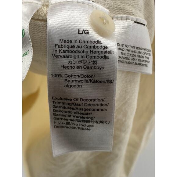 J.CREW Men's Off-White Garment Dyed Button-Up Long Sleeve Shirt SZ L - Picture 9 of 11